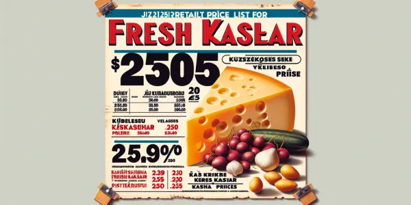 Taze Kaşar Temmuz 2025 Perakende Fiyat Listesi